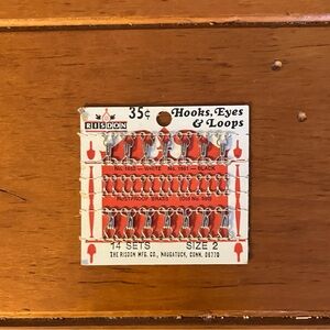 New Package of Hooks, Eyes, and Loops